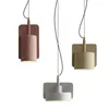 Pendellampor nordiska retro lysterbelysningar minimalistiska kreativa armatur industrin hängande lampa makalong cement pendentes lampan