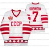VIPCEOA3740 Ryssland Hockey Classic CCCP White 75 -årsjubileum Jersey 97 Gusev Nikita 57 Nikishin Alexander 19 Eric O'Dell 18 Corban Knight 4 Gavrikov 12
