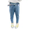 Jeans Girl Letter Ricamo Jeans per bambina Jeans per bambini stile casual Jeans per bambini Abbigliamento per bambini 210412