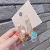 Dangle & Chandelier Korean Mixed Color Transparent Multi Layers Acrylic Strands Drop Earrings For Women Fashion JewelryDangle Farl22