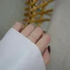 Cluster Rings Korea Selling Fashion Jewelry Exquisite 14K Real Gold Plated Zircon Ring Elegant Cross Women's Open Daily RingCluster
