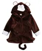 Lovely Baby Girls Cartoon Hooded Bathrobe Child Toddler Bathing Towel Robe Cute Winter Baby Clothing Sleepwear 220721