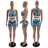 أزياء المرأة ملابس إلكتروني مصمم بيكيني دعوى أكمام الصدرية الصدرية + السراويل 2 قطعة ملابس سريعة الجافة ملابس السباحة الصيف بحر XS-XL3