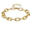 Gold Chunky Thick Chain Bracelets for Women Jewelry Accesorios Punk Mujer Gothic Gold Lock Friends Bracelet Bangle Gift AL7497242e