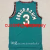 JA 12 Morant Mike 10 Bibby Basketball JerseysメンズShareef 3 Abdur-Rahim 50 Reevesレトログリーン高品質バスケットボールシャツ100％ステッチS-2XL