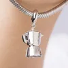 925 Srebrny urok koraliki Dangle Kawa Meksykańska aksolotl Złe oko koralika Fit Pandora Charms Bransoletka DIY Akcesoria biżuterii