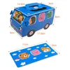 Söt djurbuss godislåda barn bilformad efterrätt behandla bärbar låda papper presentpåse barn dag födelsedagsfest leveranser mj0541