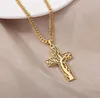 Pendant Necklaces Punk Tree Branch Hollow Cross Pendants For Women Men Vintage Stainless Steel Gold Aesthetic Jewelry GiftPendant