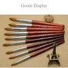 Nails Brush Red Wood Handle Superior Quality Classical Design Kolinsky Acrylic Nail Brushes Art With Different Sizes