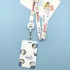 Card Holders Cartoon Boy Slider Retractable With Cover Student ID Bus Protective Sleeve Bank HolderCard