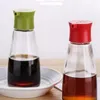 Outils de cuisine Distributeur de sauce soja en verre anti-gouttes, ustensiles de cuisine, bouteille de vinaigre d'huile d'olive anti-fuite contrôlable avec bouchon vert blanc noir