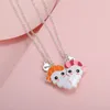 Pendentif Colliers 2pcs / Set Mignon Litière Enfants Chaîne Amis Collier BFF Amitié Bijoux Cadeau Pour Les FillesPendentif