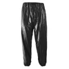 Ropa de gimnasia 2 uds., pantalones superiores de PVC resistentes para hombres y mujeres, pérdida de peso, ejercicio resistente al desgaste, cintura elástica, correr, Fitness, sudor, Sauna, SuitGym