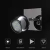 Faretti a LED MR16 Lampadine da incasso in acciaio inossidabile Decorazione per interni Cucina Bagno Sfondo Parete Plafoniera Specchio Faro 1/2/4 teste