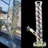 Verre arc-en-ciel Bongs narguilés Downstem Perc verre épais eau Bong barboteur Dab Rigs tuyau de fumée avec bol de 14mm