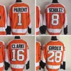 1967-1999 فيلم ريترو CCM الهوكي جيرسي مخيط 1bernieparent 16bobbyclarke 26brianpropp 27ronhextall 88 ericlindros 8daveschult 7barber vintage Jerseys