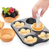 Perfekte gebackene Tortenschalen Form -Pastrich Manipulationskunststoff Mini Tart Manipulation Roundphyllo Tartlettarts Shell Maker Cookie Cutter 602 220815