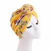 Beanies Beanie/Skull Caps Women Fashion Muslim Sleep Hat African Print Stretch Bandana Head Wrap Long Scarf Hair Accessories Creative Flower
