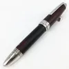 Luxury Pennor Röd eller Svart Ull Begränsad Edition Tyskland Märke Silver Clip Fine Carving Classic Ink Writing Fountain Pen