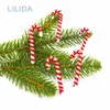 5cm de Natal mini cane de cana decoração de Natal pingente de natal decoração de casa DIY Ano Novo Presente Navidad