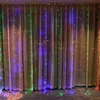 Strings 300 LED zasilany zasilany zasłoną Słonecznik Sznurek 8 trybów ogrodowych ogrodowych patio świąteczne garland bajka lampka