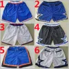 Team basket bara don shorts sport kort höftpopbyxa med fickdragare svettbyxor blå vit svart röd lila löpning slitage mens stitched size s-xxxl