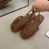 Slipper Bailamo Frauen Gladiator Sandale Sommer Atmungsaktive Geschlossene Zehe Flache Weibliche Sliper Weiche Strand Rutsche Rom Schuh m 220622