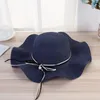 Ribbon Elegant Pearl Visor Hats Summer Outdoor Outing Beach Hat Ladies Dome Wave Straw Caps