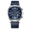 CWP Luxury Watch Mens Top Brand Holuns äkta 50m vattentäta läder Men Business Casual Fashion Quartz Watches Montre Homme/007 BRW Gift G2