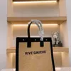 2022 Fashion Trend Women Handbag Rive Gauche Tote Shopping Bag Borse da donna Top Lino Grandi borse da spiaggia Designer Travel Crossbody Shoulder