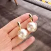 Dangle & Chandelier Fashion Korean Oversized White Pearl Drop Earrings For Women 2022 Luxury Wedding Party Engagement Jewelry GiftDangle