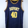 Nikivip Custom Dupont High School Randy Moss Marineblaues Retro-Basketballtrikot für Herren, genähte Trikots mit beliebiger Nummer und Namen