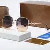 Gafas de sol famosas de alta calidad de verano de gran tamaño con parte superior plana para mujer, cadena de gafas de sol para mujer, marcos cuadrados, diseñador de moda con cajas de embalaje 2525