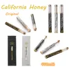 Os mais recentes kits de cigarros vazios da Califórnia vazios Vapes descartáveis ​​recarregáveis ​​400mAh 1.0ml POD Pré -aquecimento Mod Vaporizador de óleo espesso com sacos Mylar