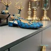 Vår / Sommar Chunky Heel Retro Sandal With Horse Buckle Single Shoes Luxury Brand Designer Womens Shoe