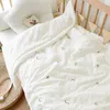 Decken wickeln purer Baumwollbaby Winter Quilt Kirschbär bestickter Kinder Kinder verdicken Bett Kinderbett Decke Deckung Kindergarten Beddide