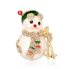Pins Brooches Blucome Christmas Cute Cartoon Snowman Anime Versatile For Women Men Suit Scarf Hijiab GiftPins