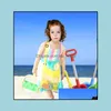 子供の子供23 * 23cmの砂の袋のビーチバッグ網のトートオーガナイザーのおもちゃの宝のシェル収納ドロップデリバリー2021ハンドバッグアクセサリーBa