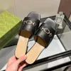 Women Summer Slippers sandals bench shoes Stylish comfortable low stout heel genuine leather Chain buckle Simplicity non slip guccie versatile