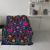 Couvertures coloré mexique abstrait fleur jeter couverture pour canapé doux et confortable flanelle enfants cadeau voyage CampingBlankets