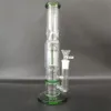 11 tum Big Heavy Dubbel Tree Perc Glass Bong Tobacco Rökning Vattenrör Hookah