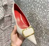 디자이너 여성 샌들 하이힐 브랜드 신발 여성 슬립 온 지적 발가락 샌들 섹시한 슬링 백 펌프