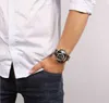 Reloj fresco para hombre, reloj de cuarzo de ejército disperso a la moda, pulsera de cuero Vintage, reloj masculino con esfera grande, reloj resistente al agua, reloj Masculino3522