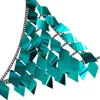 Paillettes rhombiques simples Lady Camis Fashion évider chaîne en métal Crop Tops été accrocheur Rave Festival Shiny Camisole 220514