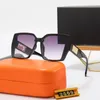 Gafas de sol redondas de marca de diseño clásico para mujer Gafas UV400 Gafas con montura de metal dorado Gafas de sol con lentes de espejo para hombre con caja 2509