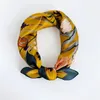 100% pur écharpe de soie féminine coiffure de cou bandana bandana square petit bandeau hijab imprimer poncho foulard 220516