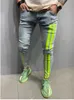 3 estilos Homens Stretchy Skinny Biker Slim Fit Denim Riscado Zipper Hip Hop Calça Jeans Casuais de Alta Qualidade 220408