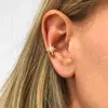 Mode guldbladklipp örhänge för kvinnor utan piercing puck rock vintage crystal stjärna öron manschett flickor smycken gåvor