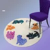 Ins schattige honden tapijt ronde slaapkamer carpe mat voor kinderen spelen mat playmat geboren P-octrooi rekwisieten woonkamer tapijt