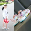 Sandale Perempuan Modis Sepatu Pantai Anakanak Sol Pelangi Musim Panas Baru bis Anak Casual Kulit 220611